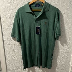 Ralph Lauren Polo Shirt Green Classic Fit NWT